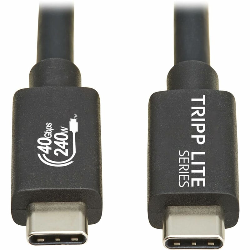 USB4 40GBPS CABLE M/M - USB-C 8K60HZ 240W PD CHARGING BLACK 1.2M - Thumbnail 2