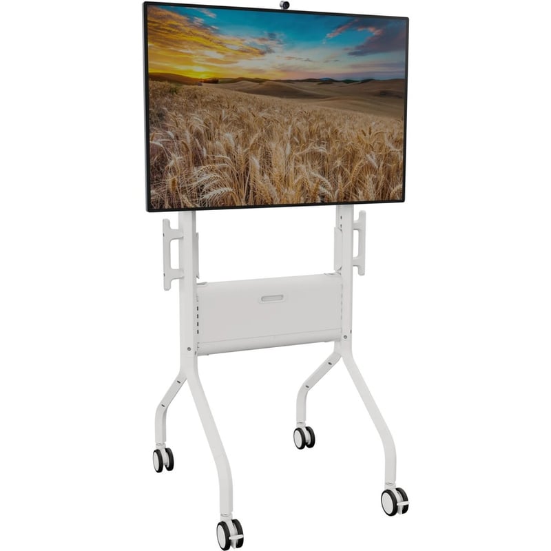Chief Voyager Manual height Adjustable AV Mobile Cart - For 50-85 Inch Displays - Mobile TV Cart - White - Thumbnail 2