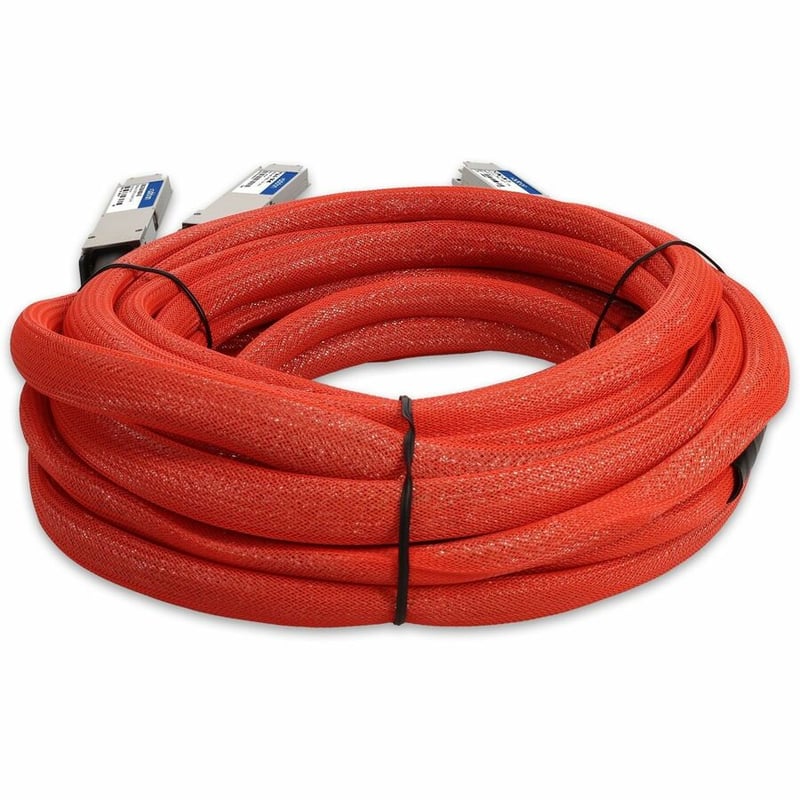 AddOn Mellanox® MCA7J60-N004 Compatible TAA 800GBase-CU OSFP112 to 2xOSFP112-RHS Direct Attach Cable (Active Twinax, 4m, Infiniband) - Thumbnail 4