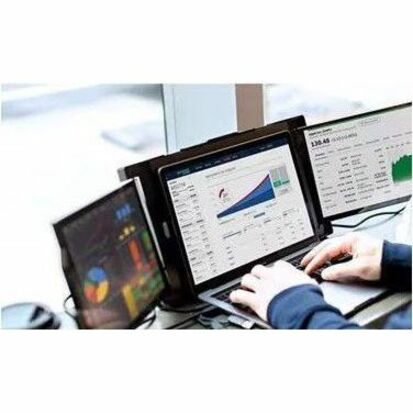 Lenovo TRIO Trio 2.0 13" Class Full HD LCD Monitor - 16:9 - Metallic Black - Thumbnail 4