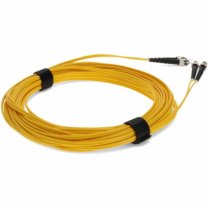 AddOn 3m ST to ST Yellow OS2 Duplex OFNR (Riser-Rated) TAA SMF Fiber Patch Cable - Thumbnail 5