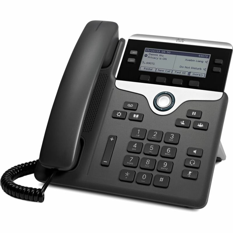 Cisco 7841 IP Phone - Refurbished - Corded - Corded - Wall Mountable, Desktop, Tabletop - TAA Compliant - Thumbnail 3