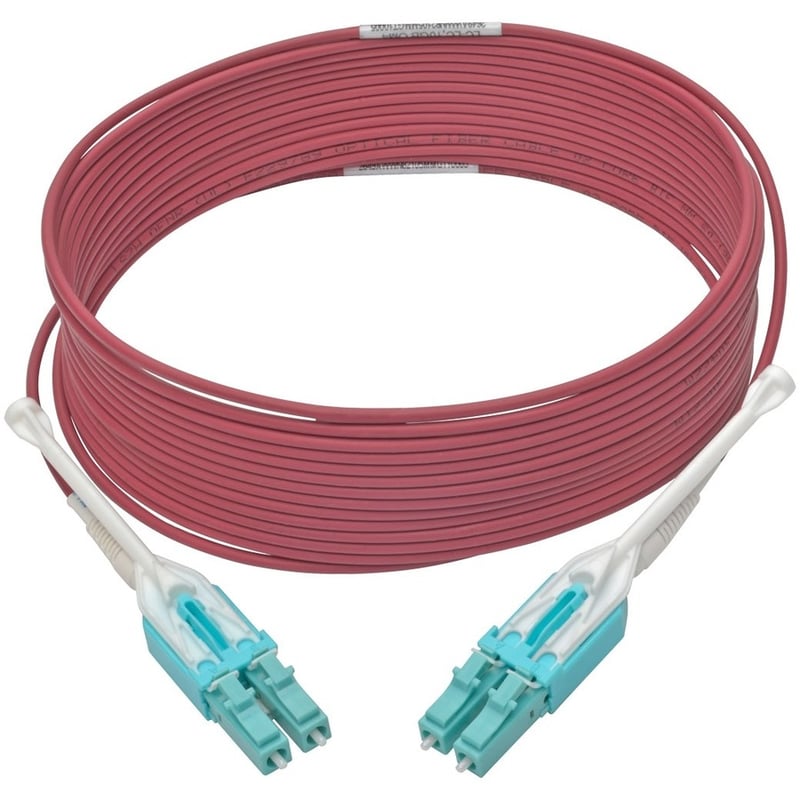 Eaton Tripp Lite Series 10G Duplex Multimode 50/125 OM4 LSZH Fiber Optic Cable (LC/LC), Push/Pull Tabs, Magenta, 5 m - Thumbnail 3