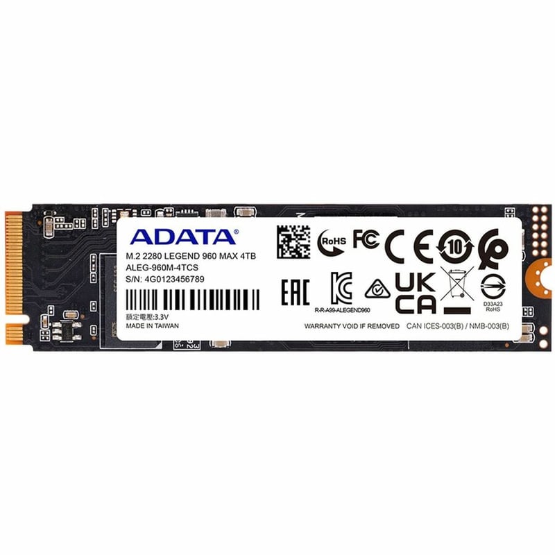 Adata LEGEND 960 MAX ALEG-960M-4TCS 4 TB Solid State Drive - M.2 2280 Internal - PCI Express (PCI Express 4.0 x4) - Thumbnail 4