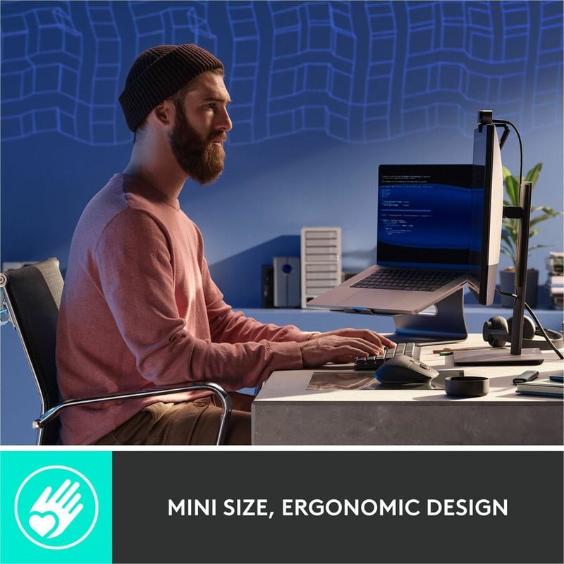 Logitech MX Mechanical Mini Minimalist Wireless Illuminated Keyboard (Linear) (Graphite) - Thumbnail 4