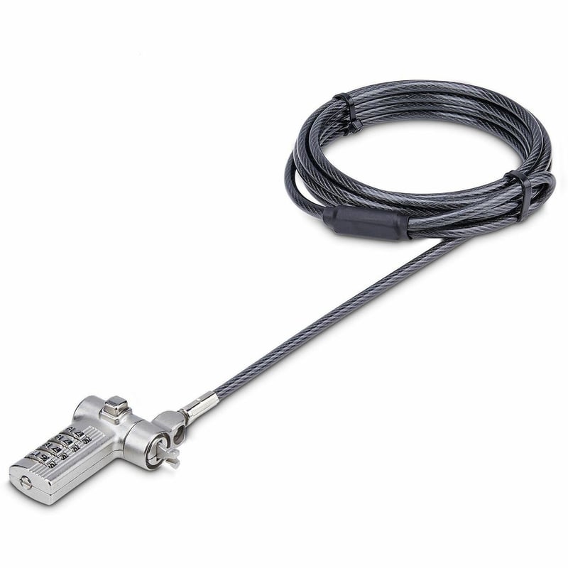 StarTech.com Universal Laptop Lock 6.6ft, Security Cable For Notebook Compatible w/Noble Wedge/Nano/K-Slot; Keyless Combo. Locking Cable - Thumbnail 1