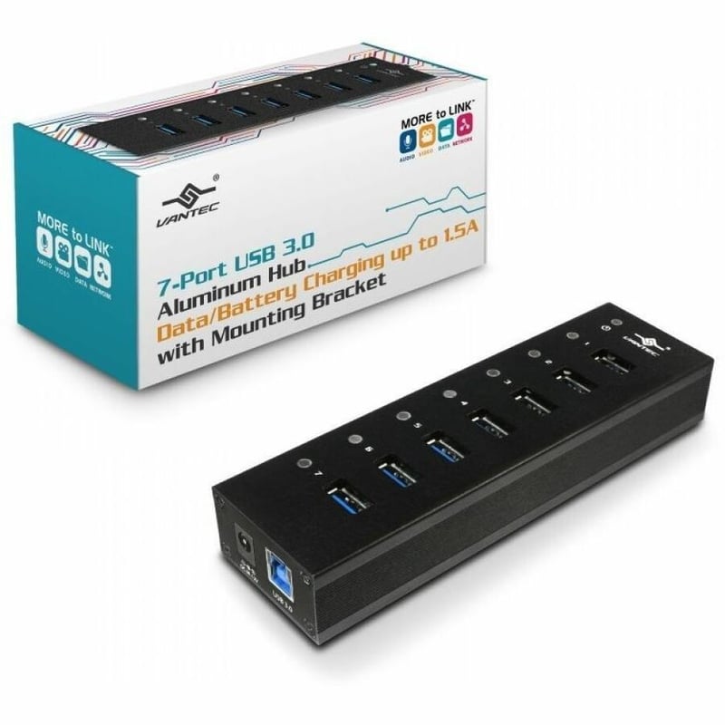 Vantec 7-Port USB 3.0 Aluminum Hub - Thumbnail 1