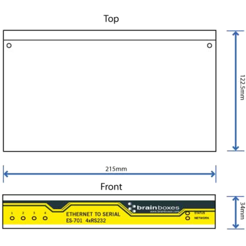 Brainboxes 4 Port RS232 Ethernet to Serial Adapter - Thumbnail 3