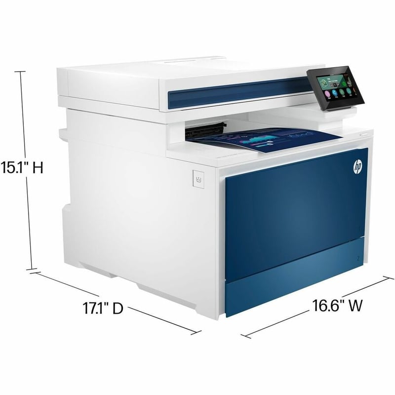 HP 4301fdn Laser Multifunction Printer - Color - White - Thumbnail 3