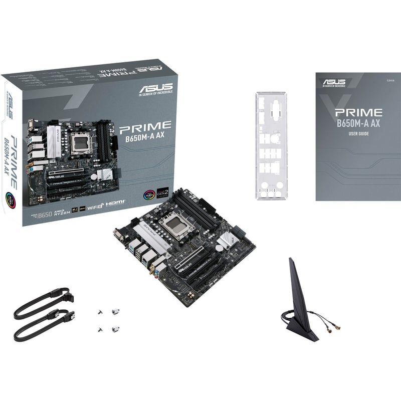 Asus Prime B650M-A AX Desktop Motherboard - AMD B650 Chipset - Socket AM5 - Micro ATX - Thumbnail 1