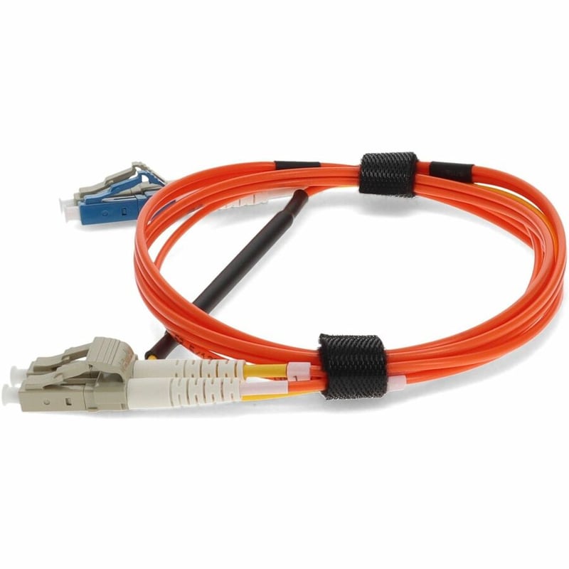 AddOn 3m LC (Male) to LC (Male) Orange OM1 & OS1 Duplex Fiber Mode Conditioning Cable - Thumbnail 2