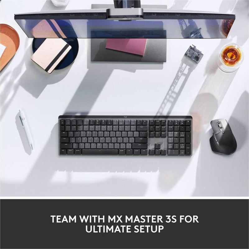 Logitech MX Mechanical Wireless Illuminated Performance Keyboard (Linear) (Graphite) - Thumbnail 4