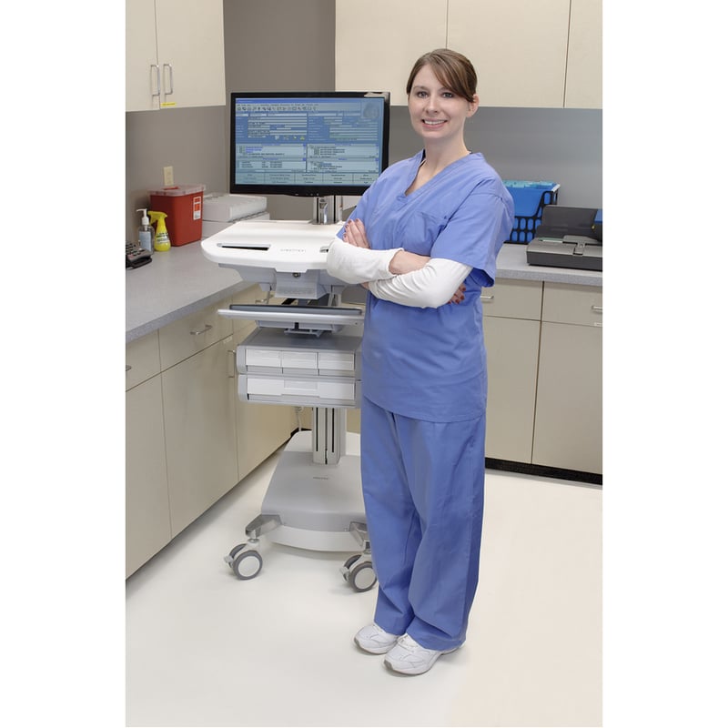 Ergotron StyleView Cart with LCD Arm, SLA Powered, 9 Drawers - Thumbnail 2