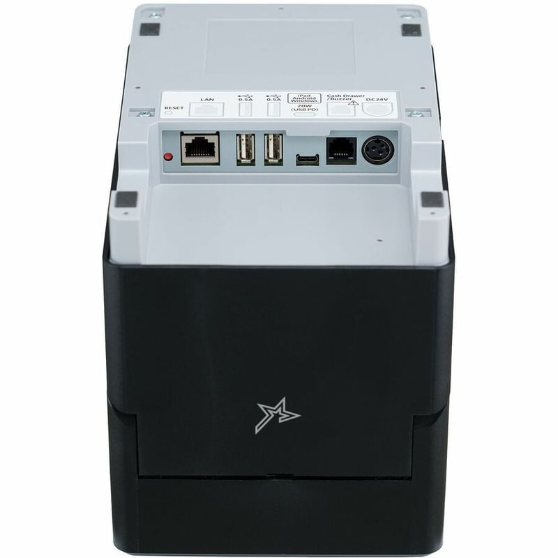Star Micronics MCL32WCBi Direct Thermal Printer - Monochrome - Receipt Print - USB - Bluetooth - Wireless LAN - US - With Cutter - Black - Thumbnail 3