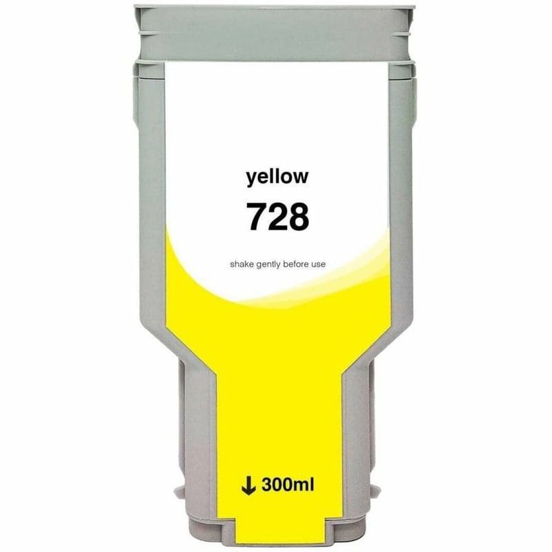 WF Non-OEM New Yellow Wide Format Ink Cartridge for HP 728 (F9K15A) - Thumbnail 1