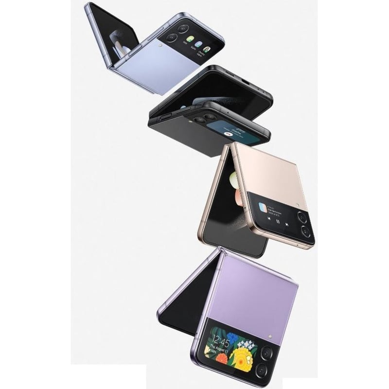 Samsung Galaxy Z Flip4 SM-F721U 128 GB Smartphone - 6.7" Flexible Folding Screen Dynamic AMOLED Full HD Plus 2640 x 1080 - Octa-core (Cortex X2Single-core (1 Core) 3.19 GHz + Cortex A710 Triple-core (3 Core) 2.70 GHz + Cortex