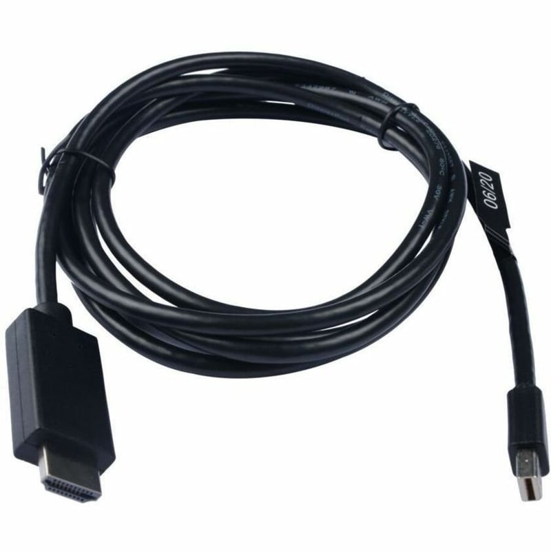 V7 Black Video Cable Mini DisplayPort Male to HDMI Male 2m 6.6ft - Thumbnail 3