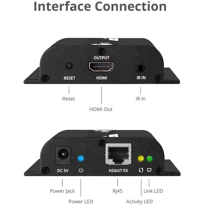 SIIG HDMI HDbitT Over IP Extender with IR - Receiver - Thumbnail 3