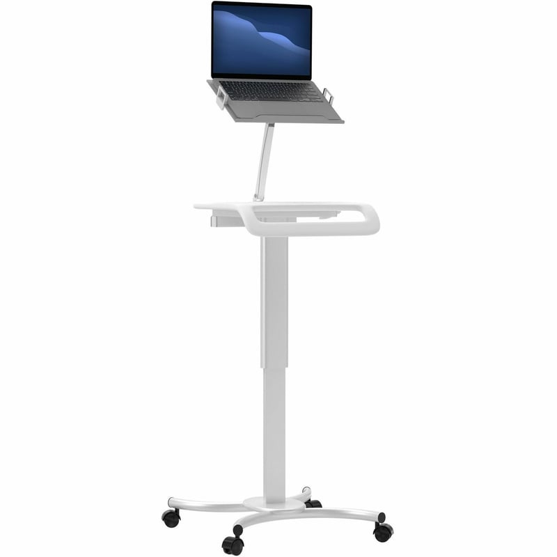 CTA Digital Height-Adjustable Rolling Workstation Cart with Laptop Holder - Thumbnail 1