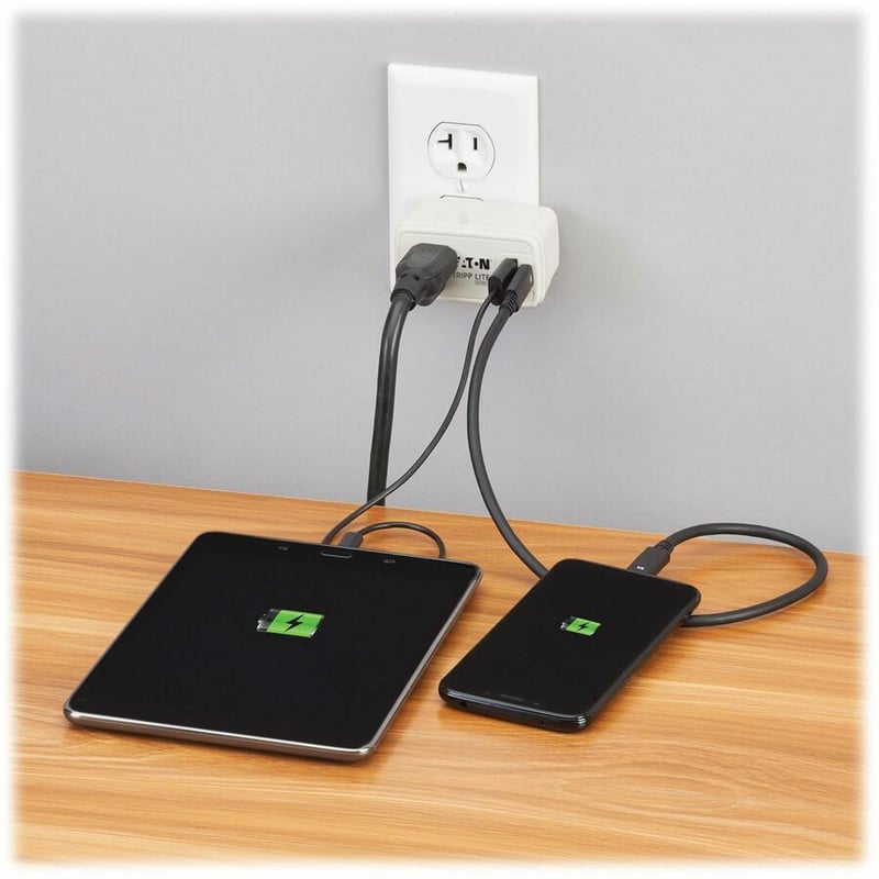 TRAVEL CHARGER AND POWER STRIP 1-OUTLET USB-C USB-A 32W CHARGING - Thumbnail 2