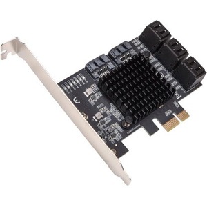 SYBA Multimedia 8 Port SATA III to PCIe 3.0 x1 Non-RAID Expansion Card SI-PEX40165 - Thumbnail 1