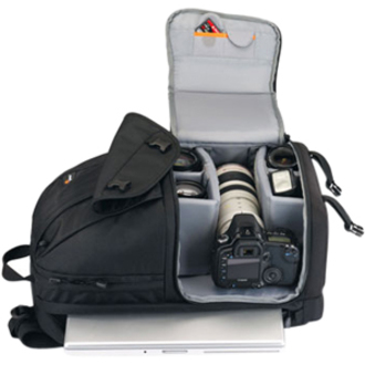 Lowepro Fastpack 350 Carrying Case (Backpack) for 17" Notebook - Black - Thumbnail 3