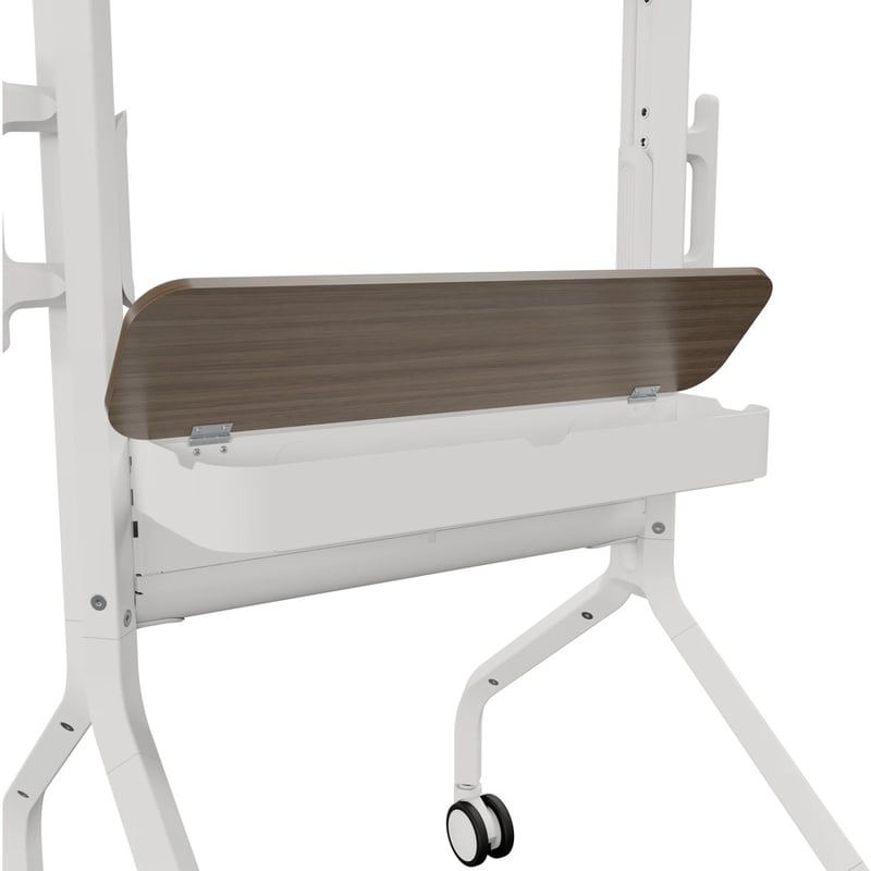 Chief Voyager Manual height Adjustable AV Mobile Cart - For 50-85 Inch Displays - Mobile TV Cart - White - Thumbnail 5