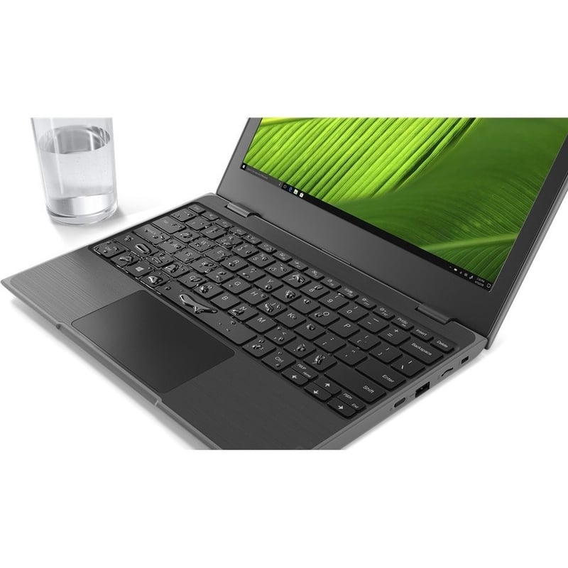 Lenovo 100e Windows 2nd Gen 81M80082US 11.6" Netbook - HD - 1366 x 768 - Intel Celeron N4120 Quad-core (4 Core) 1.10 GHz - 4 GB Total RAM - 4 GB On-board Memory - 128 GB SSD - Black - Thumbnail 2