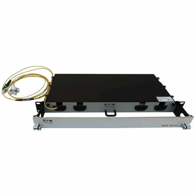 Tripp Lite by Eaton Preloaded Fiber Panel 1U - 2x (12F MTP/MPO-APC to 4x LC Duplex F/M) 8F Trunk Cables OS2 Singlemode 20 m (65.6 ft.) - Thumbnail 4