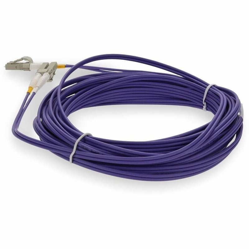 AddOn 3m LC to LC Purple OM4 Duplex OFNP (Plenum-Rated) Fiber Patch Cable - Thumbnail 3