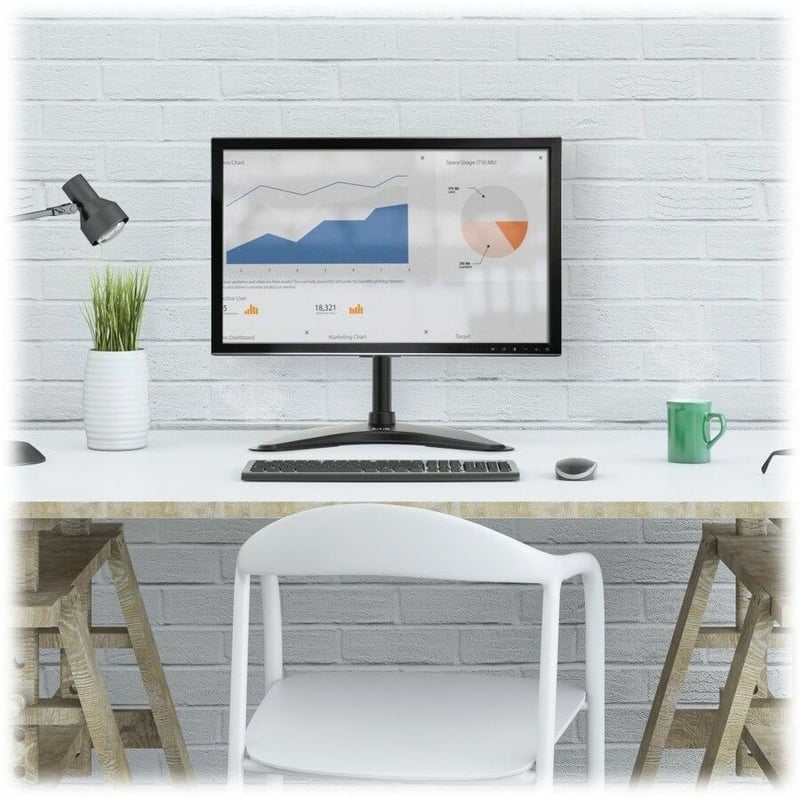 Tripp Lite by Eaton TV Desk Mount Monitor Stand Single-Display Swivel Tilt for 13-27in Flat-Screen Displays - Thumbnail 5