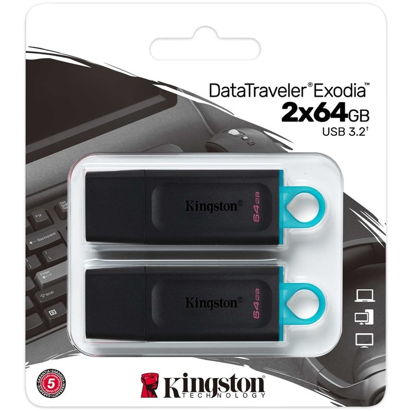 Kingston DataTraveler Exodia 64GB USB 3.2 (Gen 1) Flash Drive - Thumbnail 2
