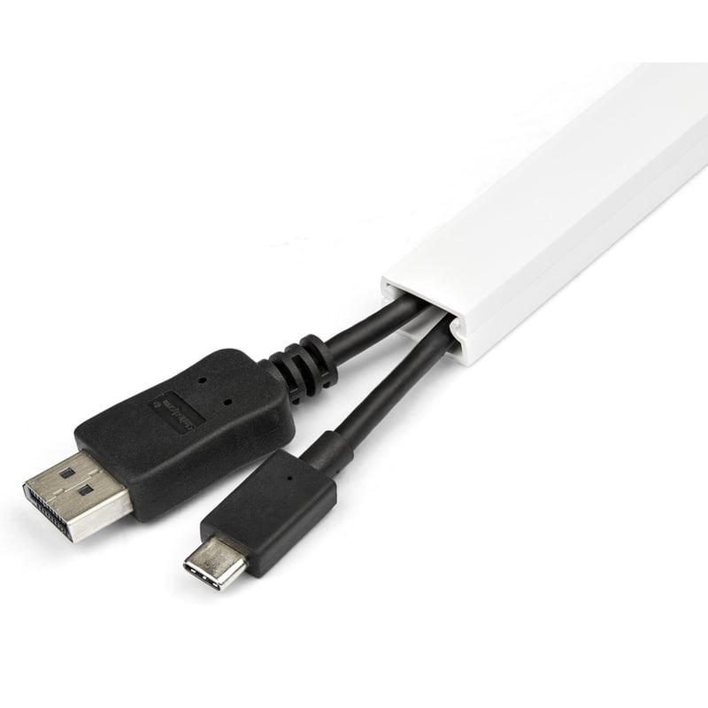 StarTech.com Cable Management Raceway w/Adhesive Tape and Cover 3/4"(19mm)W x 3/8"(11mm)H, 3ft(1m) length, Network Cord Hider, UL Listed - Thumbnail 4