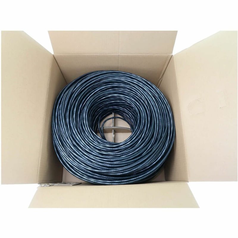 Eaton Tripp Lite Series Cat6a 10G Solid Core UTP Bulk Ethernet Cable, CMR Rated, Black, 1000 ft. (305 m) - Thumbnail 5