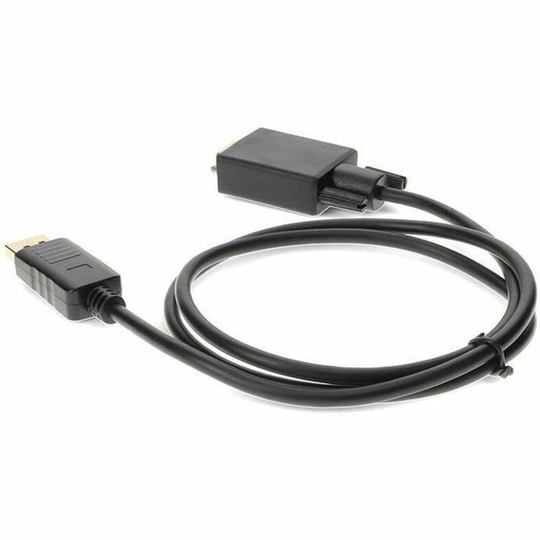 5PK 3ft DisplayPort 1.2 Male to VGA Male Black Cables For Resolution Up to 1920x1200 (WUXGA) - Thumbnail 3