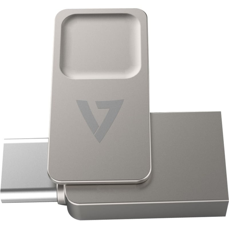 V7 VF364GTCV7 USB-C Dual-Purpose Flash Drive USB3.2 - Type A 64GB - Thumbnail 2