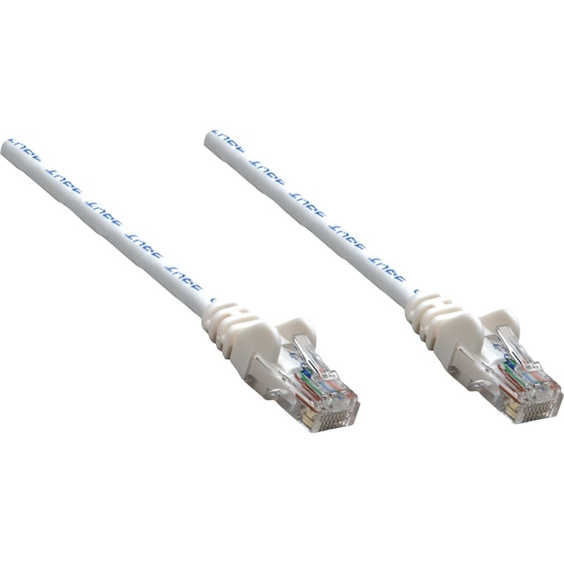 Intellinet Network Solutions Cat5e UTP Network Patch Cable, 14 ft (5.0 m), White - Thumbnail 1