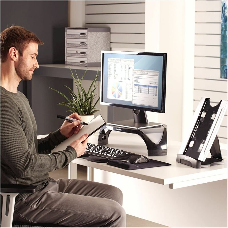 Office Suites Desktop Copyholder with Memo Board - Thumbnail 4