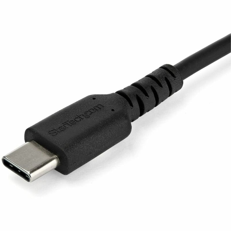 StarTech.com 2m USB C Charging Cable - Durable Fast Charge & Sync USB 2.0 Type C to C Charger Cord - TPE Jacket Aramid Fiber M/M 60W Black - Thumbnail 3