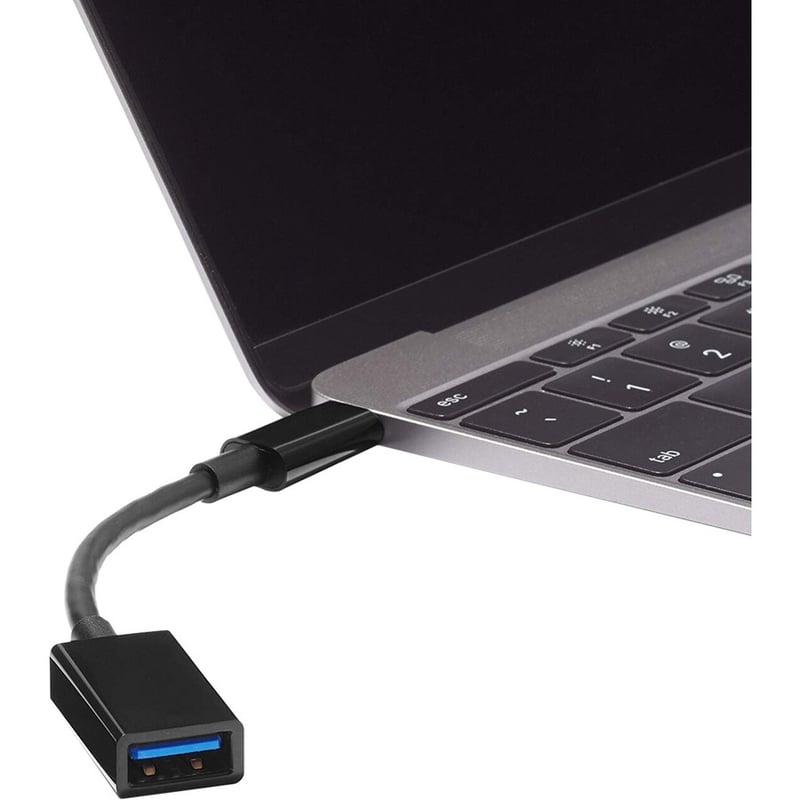 4XEM USB-C Male to USB-A Female Adapter Black - Thumbnail 4