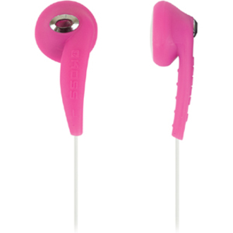 Koss Ke10p Pink Stereo Earbuds Slim - Contour Design Soft Rubber Body - Thumbnail 2