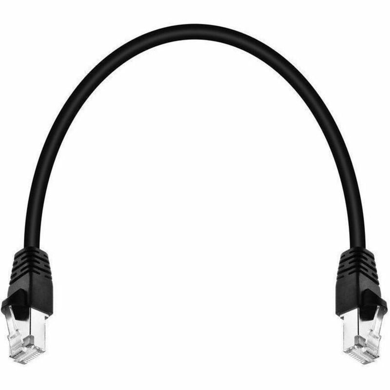 MONOPRICE CAT6A 1FT BLACK PATCH CABLE_ DOUBLE SHIELDED (S/FTP)_ 26AWG_ 10G_ PURE - Thumbnail 4
