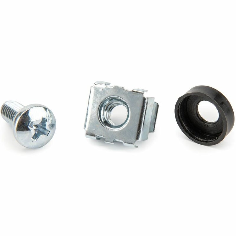 ROCSTOR M5 RACK SCREWS NUTS 20 PACK SILVER - M5 NUTS - Thumbnail 2