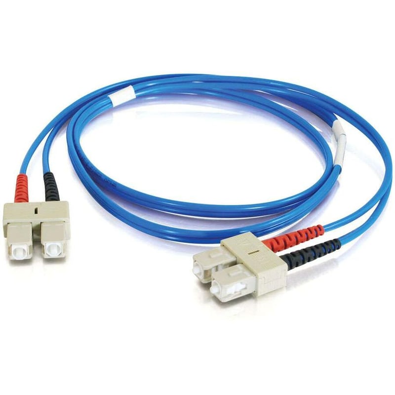 C2G-5m SC-SC 62.5/125 OM1 Duplex Multimode PVC Fiber Optic Cable - Blue - Thumbnail 1