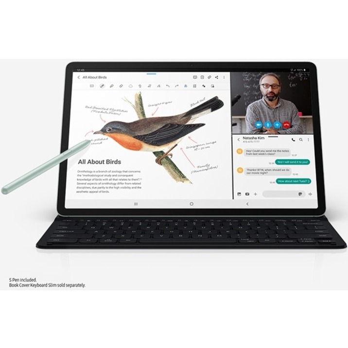 Samsung Galaxy Tab S7 FE 5G SM-T738U Tablet - 12.4" WQXGA - Qualcomm SM7225 - 4 GB - 64 GB Storage - Android 11 - 5G - Mystic Black - Thumbnail 3