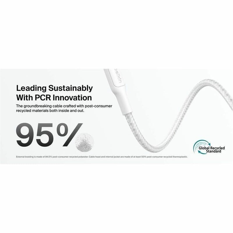 C - C CBL 60W 2.0 BRAIDED PCR 2M WHITE - Thumbnail 4