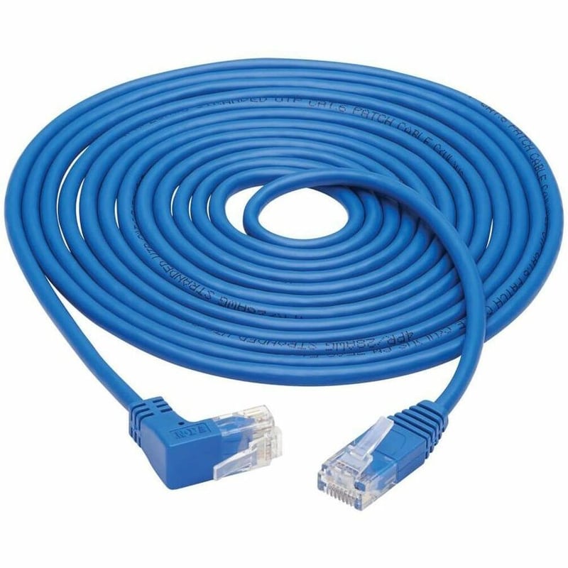 Tripp Lite by Eaton Up-Angle Cat6 Gigabit Molded Slim UTP Ethernet Cable (RJ45 Right-Angle Up M to RJ45 M) Blue 10 ft. (3.05 m) - Thumbnail 2