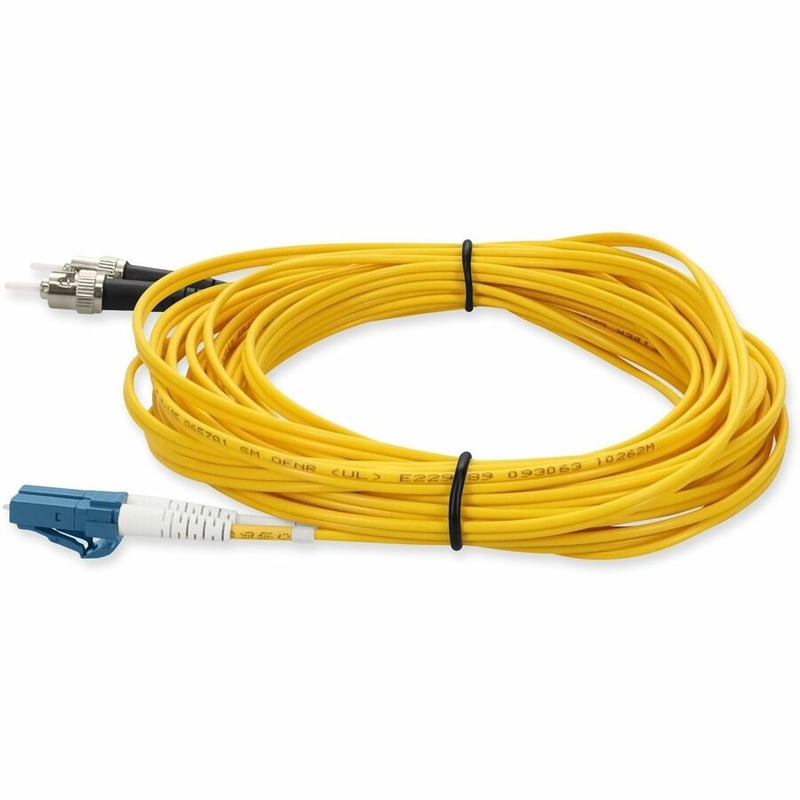 AddOn 9m ST to LC Yellow OS2 Duplex OFNR (Riser-Rated) TAA SMF Fiber Patch Cable - Thumbnail 2
