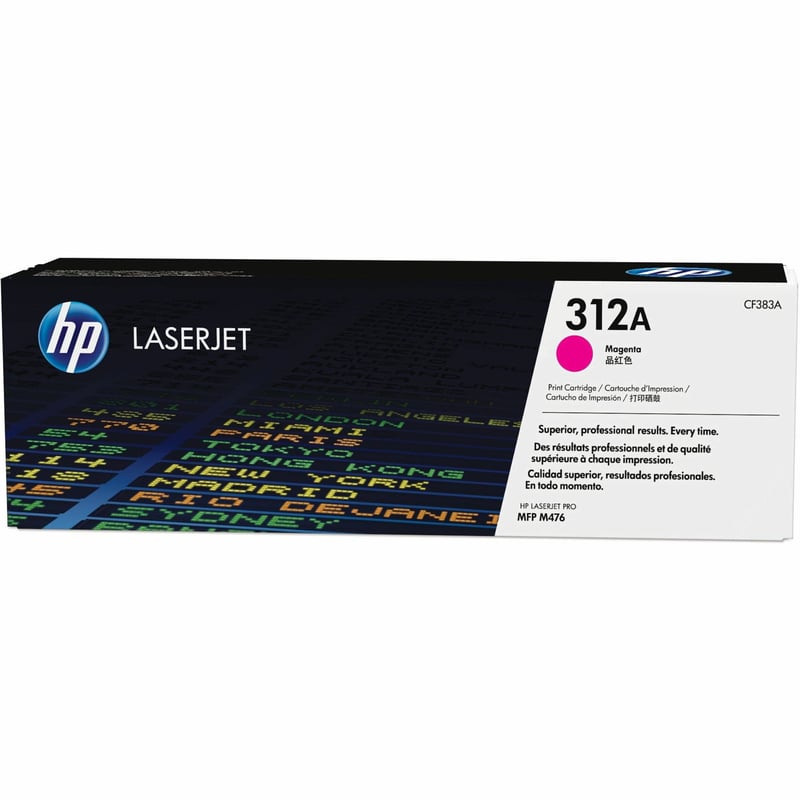 HP 312A (CF383A) Original Laser Toner Cartridge - Single Pack - Magenta - 1 Each - Thumbnail 1