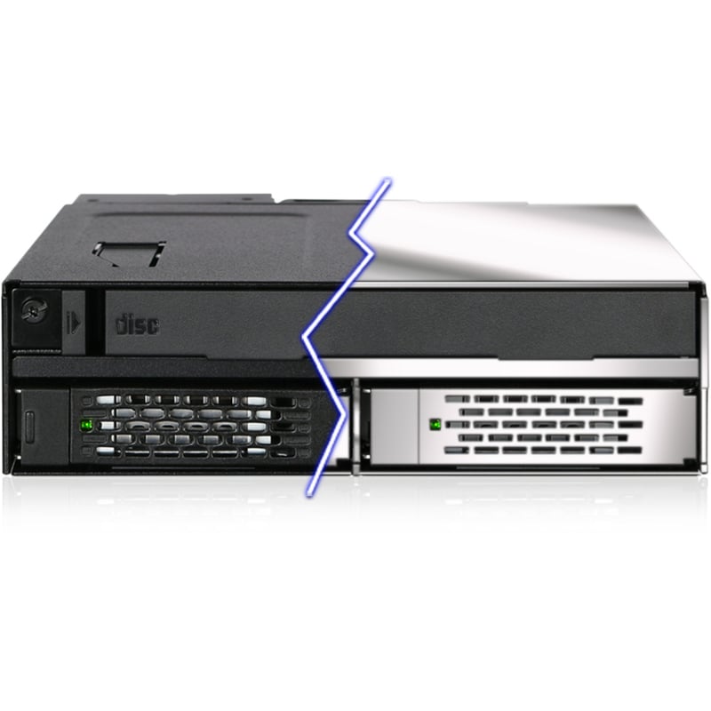 Icy Dock ToughArmor MB602SPO-B Drive Enclosure for 5.25" - Serial ATA/300 Host Interface Internal - Black - Thumbnail 4